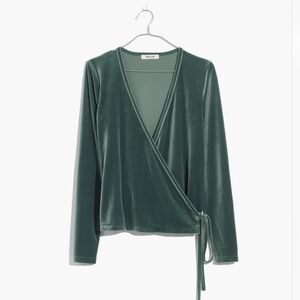 Madewell Velvet Wrap Top